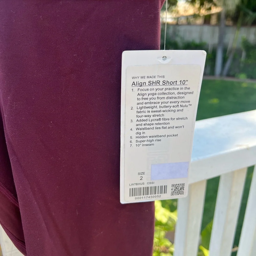 lululemon athletica Women's Athletic Shorts - Burgundy